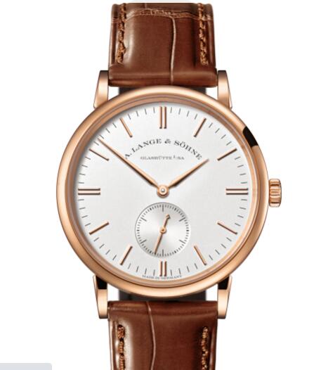(image for) A Lange Sohne Saxonia Replica Watch Pink gold with dial in argenté 219.032