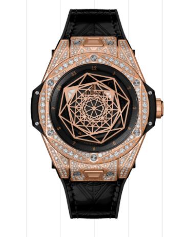 (image for) Hublot Big Bang Sang Bleu King Gold Pavé 39 mm Replica Watch 465.OS.1118.VR.1704.MXM18