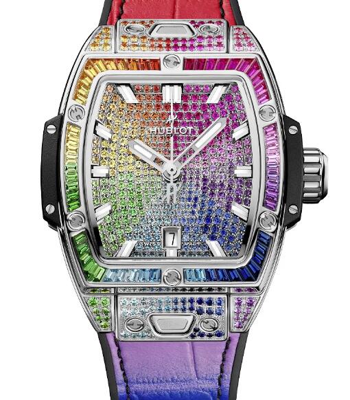 (image for) HUBLOT Spirit of Big Bang Steel Rainbow Replica Watch 682.SX.9900.LR.0999