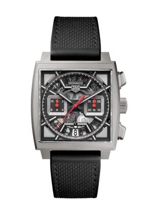 (image for) TAG Heuer CBL2183.FT6236 Monaco Calibre Heuer 02 Titanium Skeleton Racing Red Replica Watch