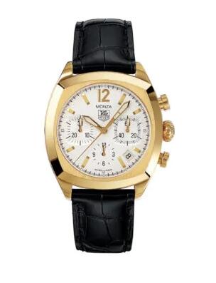 (image for) TAG Heuer Monza Yellow Gold Silver Replica Watch CR514A.FC8145