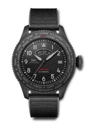(image for) IWC Pilot’s Watch Timezoner Top Gun Ceratanium Replica Watch IW395505
