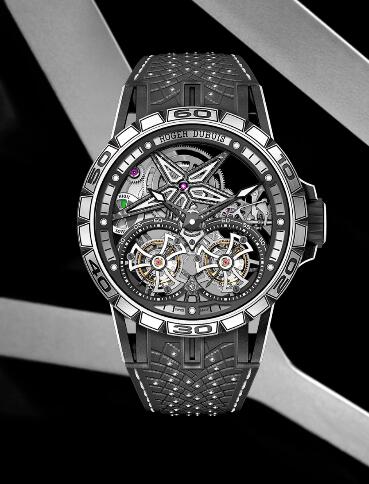 (image for) Roger Dubuis Excalibur Spider Pirelli ICE ZERO 2 RDDBEX0805 Replica Watch Titanium Black