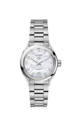 (image for) Replica TAG Heuer Carrera Automatic 29 Stainless Steel Blue Diamond Bracelet Watch WBN2412.BA0621